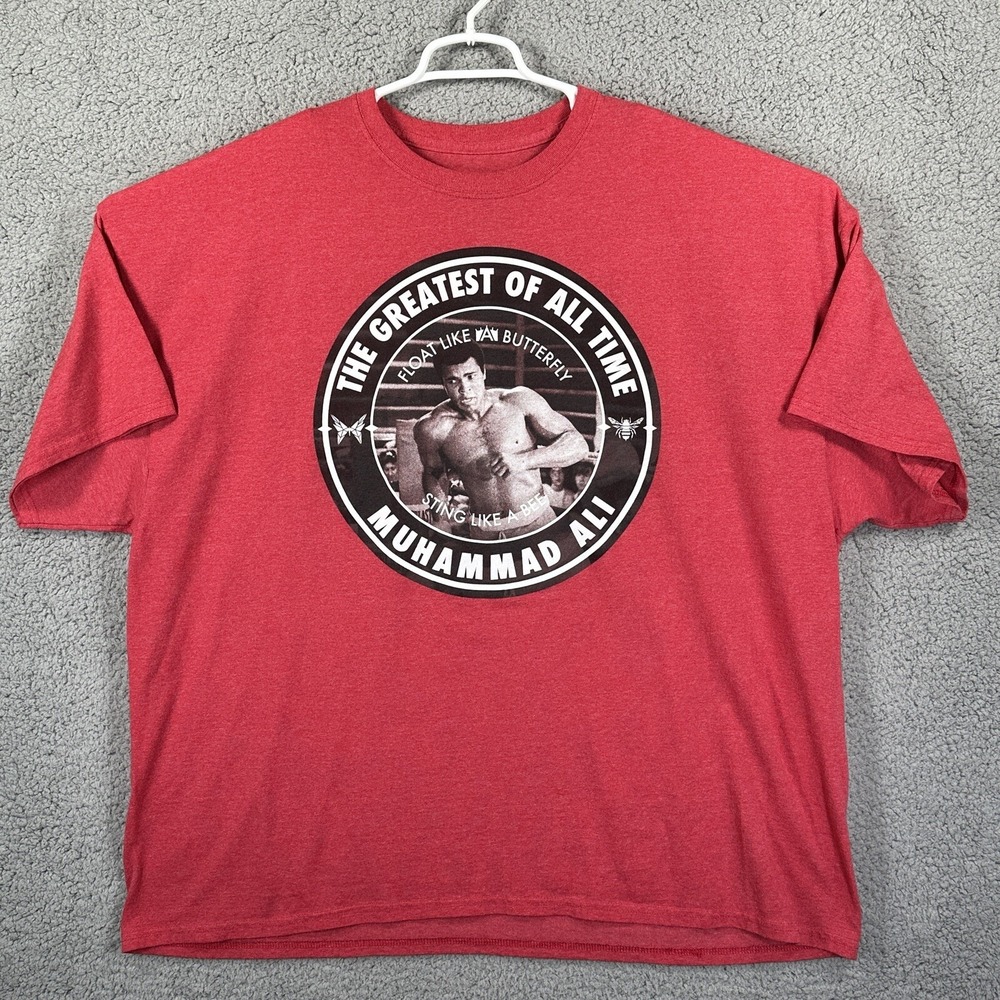 Muhammad Ali  The Greatest Of All Time Men's T-Shirt Size 4XL Red Boxing